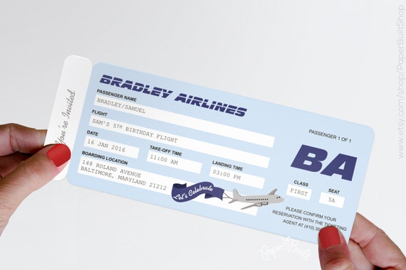 Plane Ticket Invitation 3