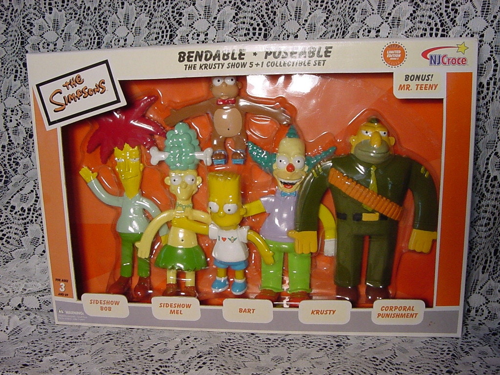 the simpsons family bendable figures set