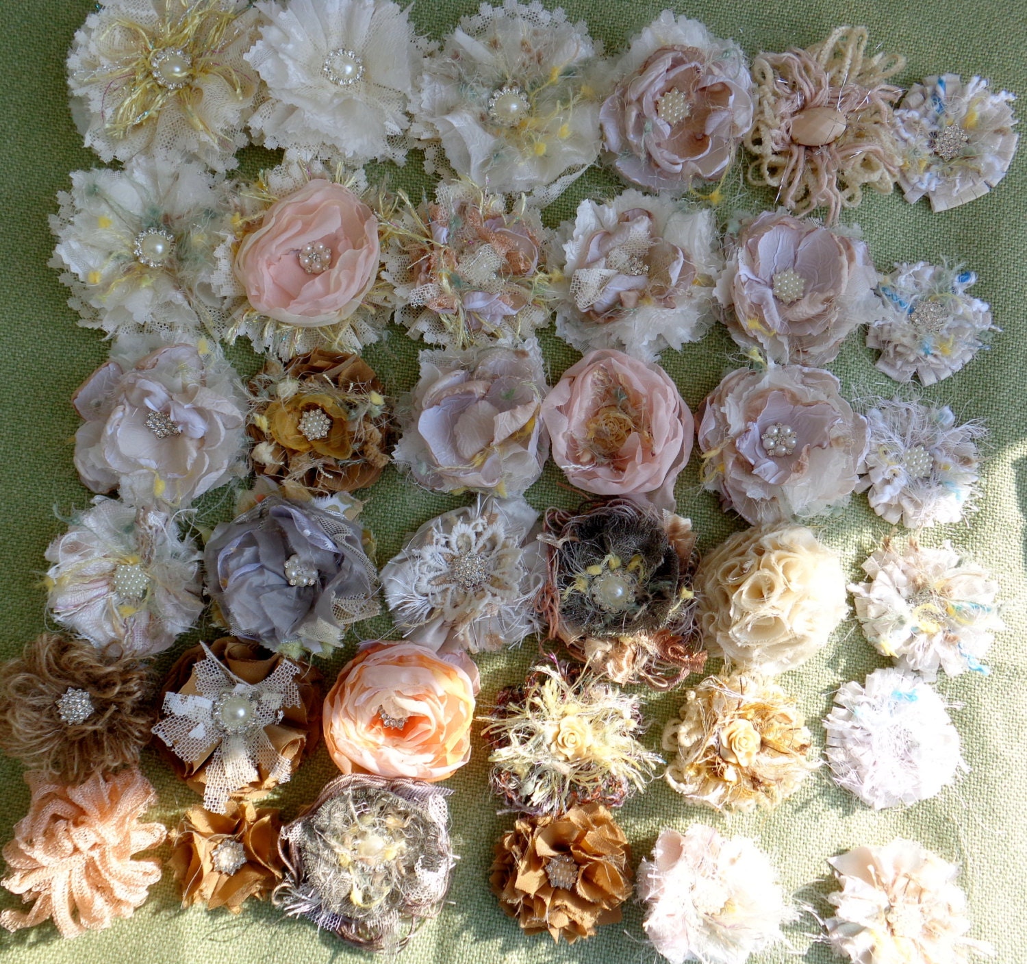 Fabric flower 36 floral supplieswedding flower crown