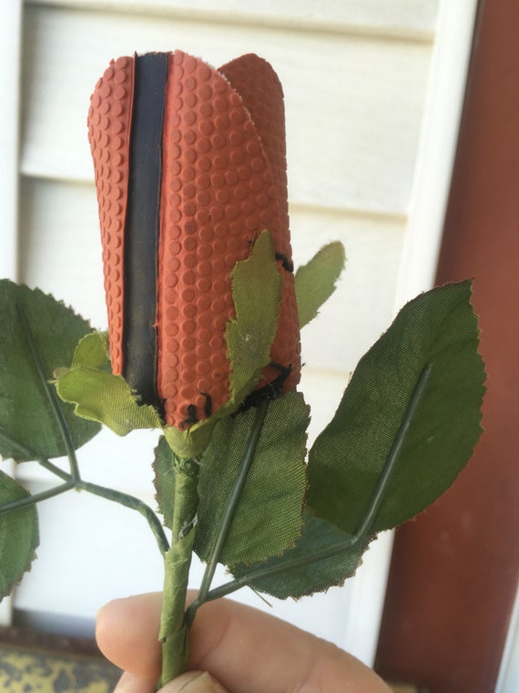 Basketball Long Stem Roses Basketball Flowers made from Real