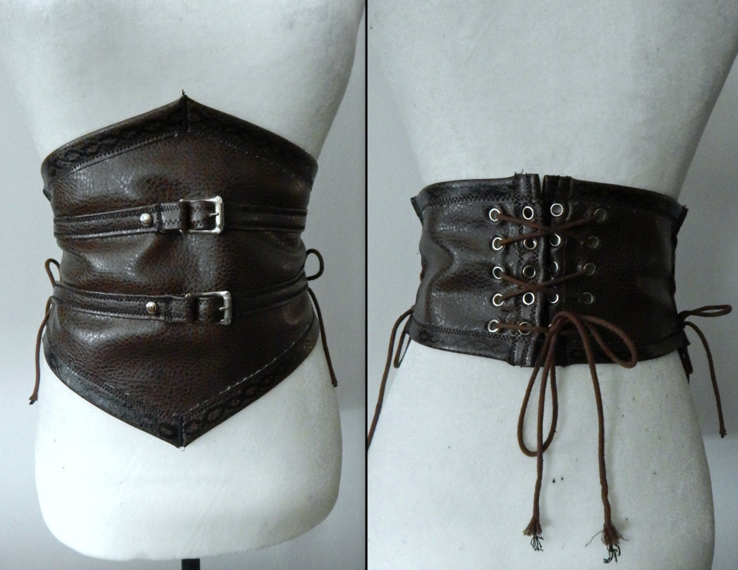 Brown Leather Corset Belt 4265