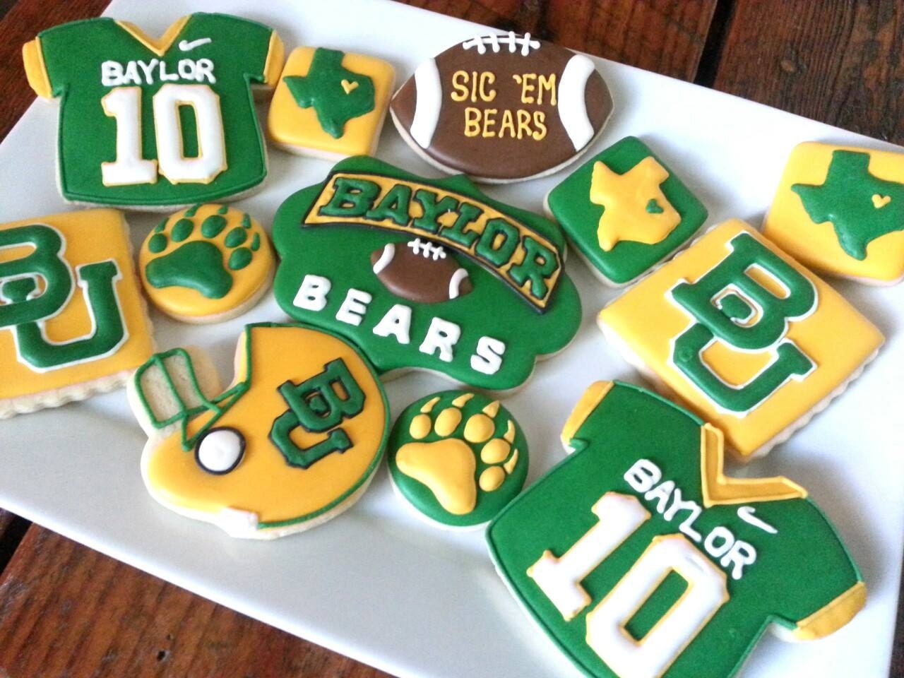 Baylor Bears Decorated Sugar Cookies throughout Awesome and Interesting baylor bear home decor for Home