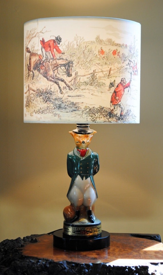 Gentleman Fox Jim Beam Decanter 1965 Lamp by countrysport on Etsy