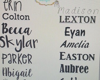 personalized, name decals, cup decal, yeti decal, name