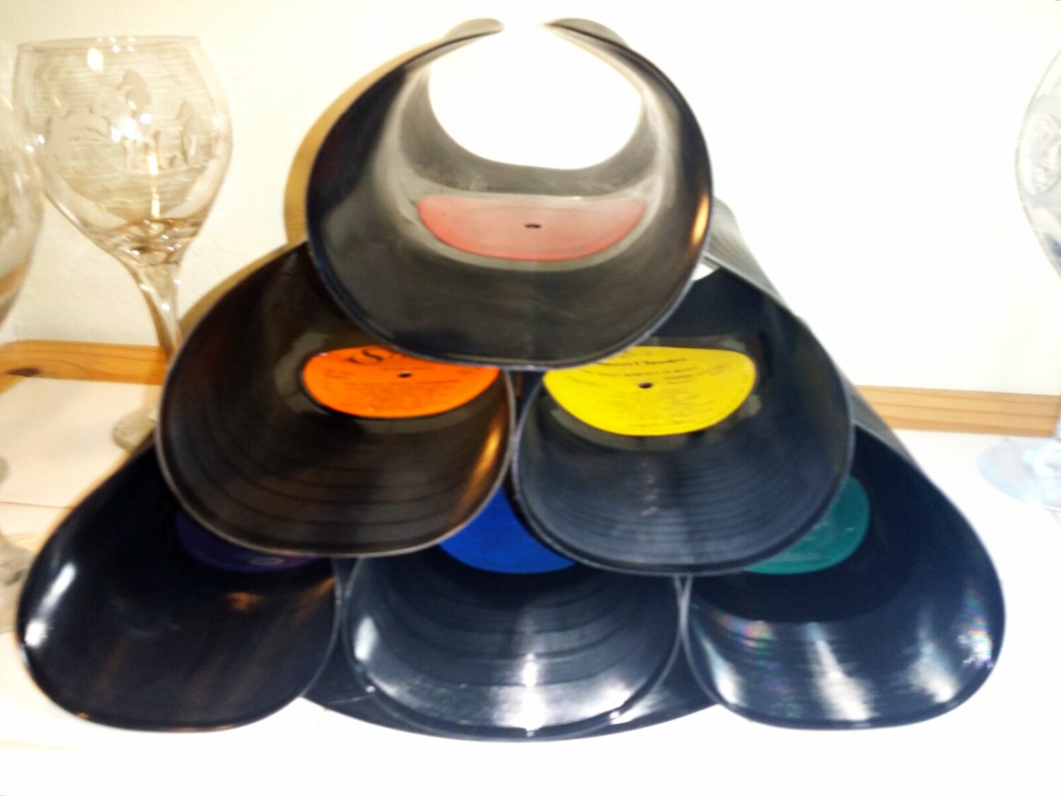 Vinyl Record Wine Rack / Bottle Holder Liquor by RepurposedVinyl