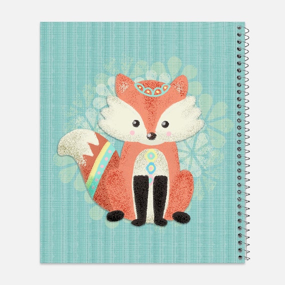 Cute Little Fox Notebook Waterproof Cover Woodland Animals