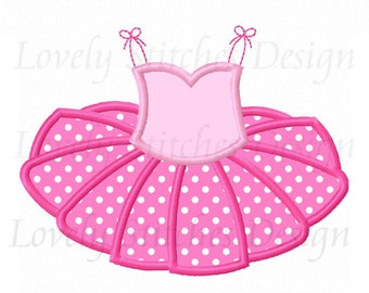Ballet TUTU Applique Machine Embroidery Design NO:0532