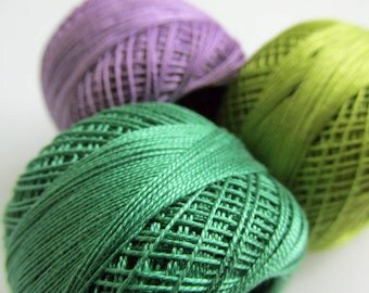 Cotton thread Perle 12, embroidery thread, pearl cotton, crochet thread, 3pc., choose 1 color or take all 3 (4)