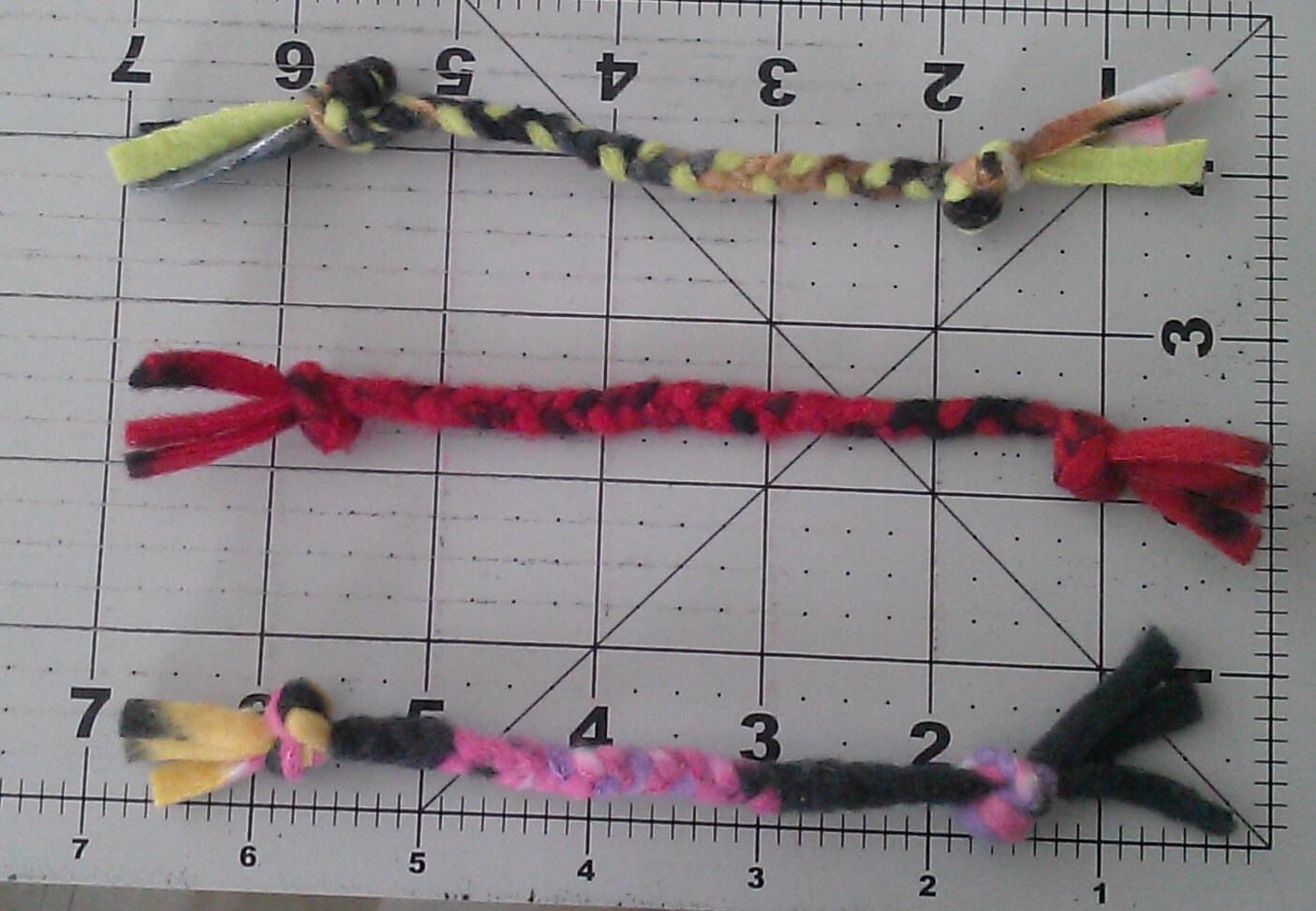 Braided Fleece Cat Toys 7 set of 3
