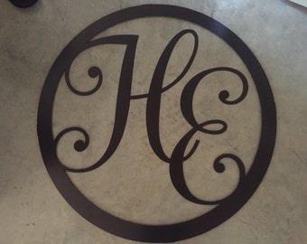 HUGE 40" METAL MONOGRAM
