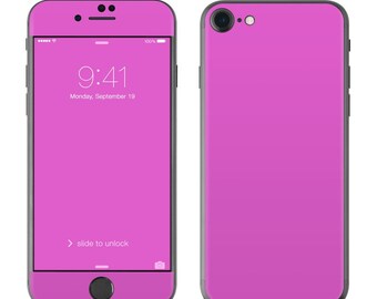 Solid Vibrant Pink - iPhone 7/7 Plus Skin - Sticker Decal