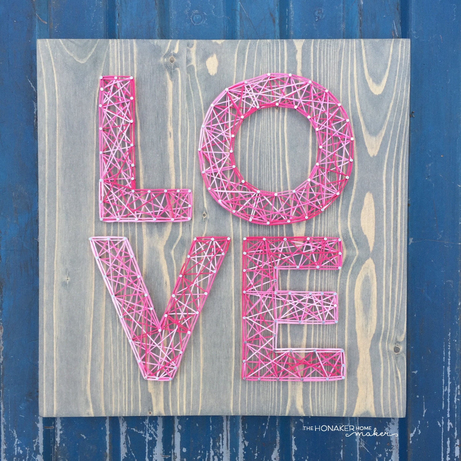 MADE TO ORDER String Art Love Sign by TheHonakerHomeMaker on Etsy