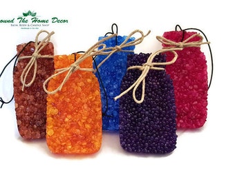 Mason Jar Shaped Aroma Bead Air Freshener with Twine Bow Accent, Original design