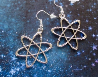 Atom earrings - Science jewellery - Space jewellery - Geek gift - Science gift - Nerdy gift - Gift for physicist - Geekchic - Etsy UK