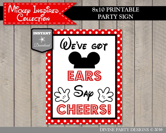 Instant Download Mouse 8x10 We Ve Got Ears Say Cheers