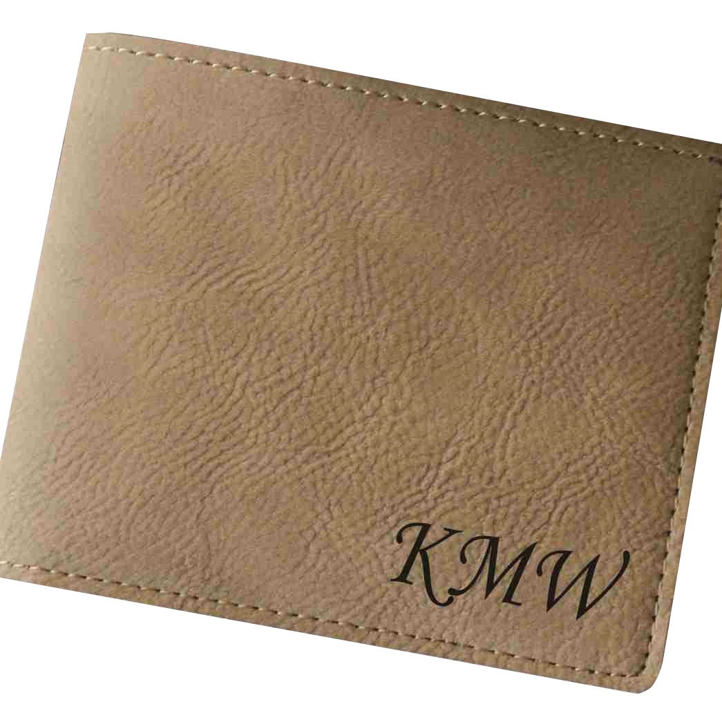 Personalized Wallet Leather Wallet Mens Engraved Leather