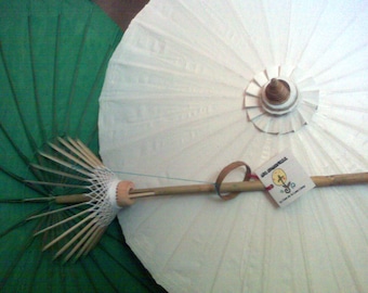 Waterproof Cotton Canvas Parasols 28" canopy & bamboo pole NEW COLORS!