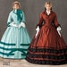 1818 Simplicity, Women's Gathered Dress with Petticoat, Civil War, Reenactment Clothes, Hoop Skirt, Victorian clothing, period clothing
