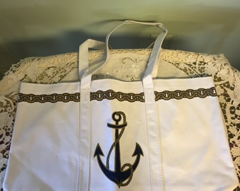 Vintage C1960s Trifari Tote Bag New Deadstock/Trifari Anchor Bag/Signed Trifari New Old Stock Tote Bag