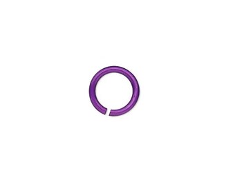 Purple 6mm, 7mm or 8mm in 20g Seamless Nose Hoops or Ear Hoops