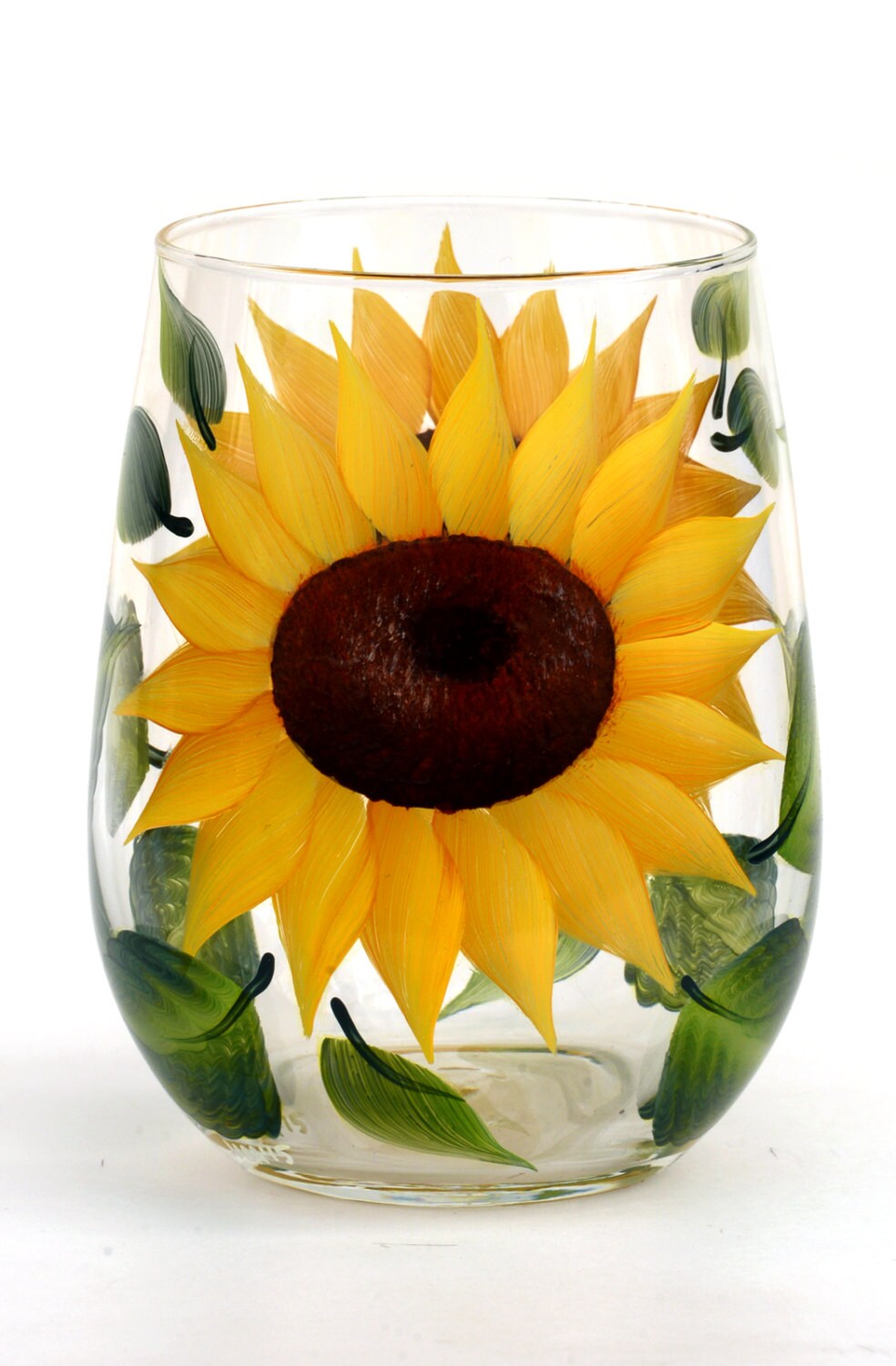 Sunflowers Stemless Wine Glass