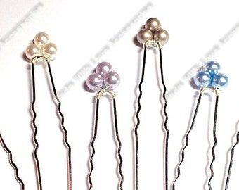 Pearl Bobby Pins - Flower Pearl Hair Pins - Hair Accessories - Bridal Hair Accessories, Wedding Accessories - Prom Hair, Hair Jewelry