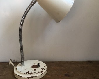 White Industrial Desk Lamp Mid Century Atomic Felgon Light