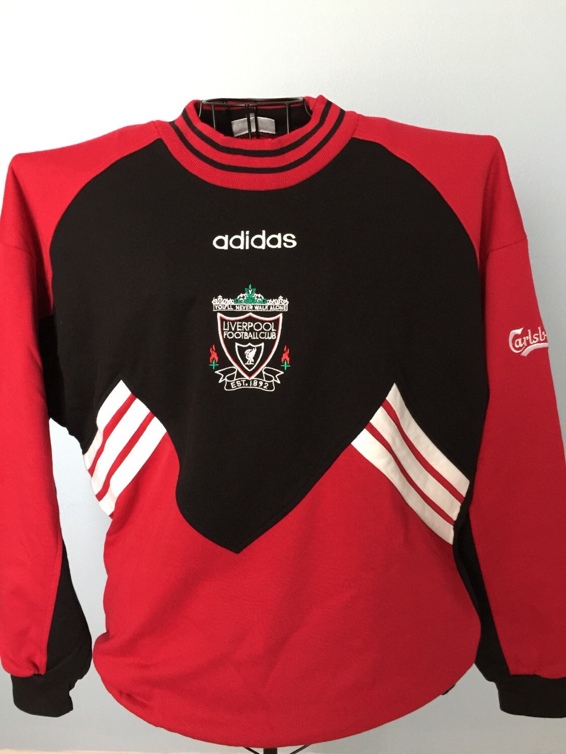 Vintage Adidas Liverpool F.C. Carlsberg Pullover Sweatshirt