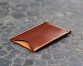 Shell Cordovan Minimalist Mens Leather Card Wallet - Gift Ideas for Him - Groomsmen Gifts - Simple Custom Monogram