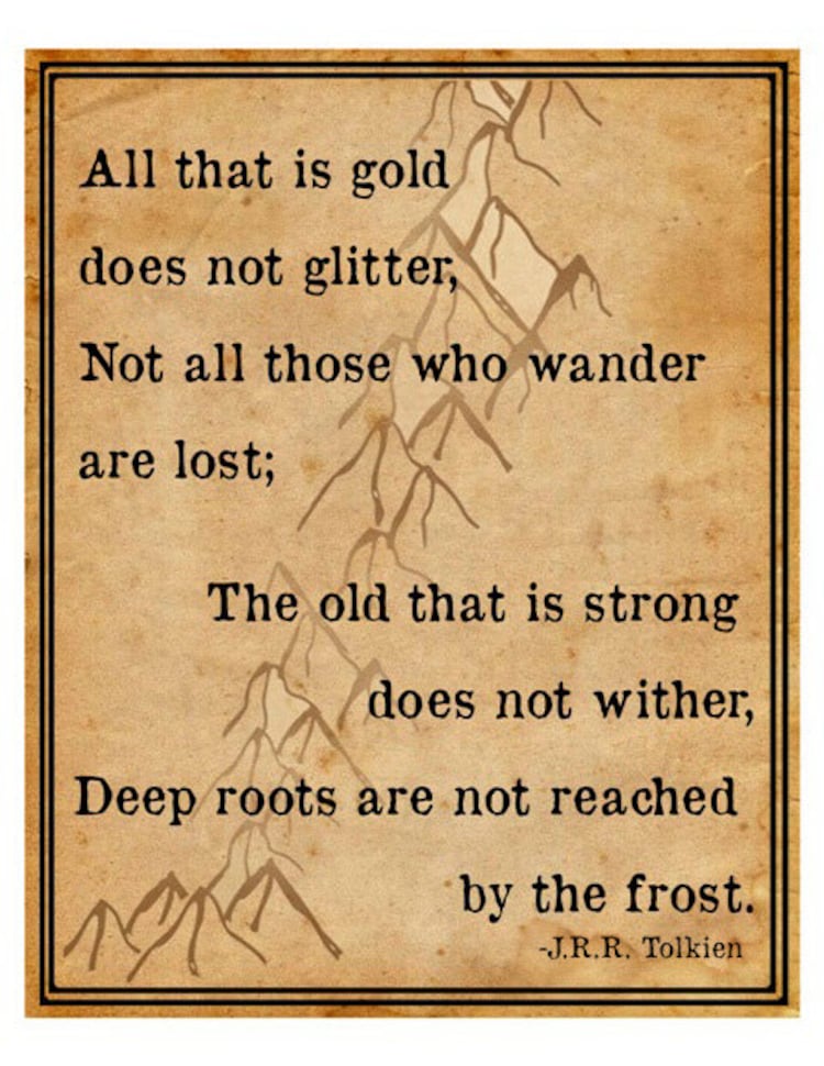 Tolkien Quote Lord of the Rings Hobbit by DigitalDesignVault
