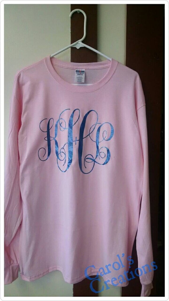 Personalizedmonogrammed Long Sleeve T Shirtlarge Monogrammed 5193