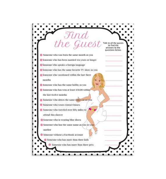 Bridal Shower Game Wedding Shower Game Couples Shower Game