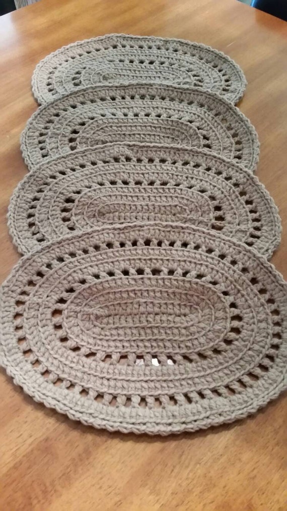 Oval Crocheted Placemats