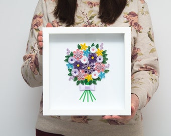 framed quilling wall art unique orange floral motif minimalist framed quilling wall art unique orange floral motif minimalist