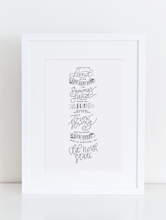 North Carolina State Toast Print