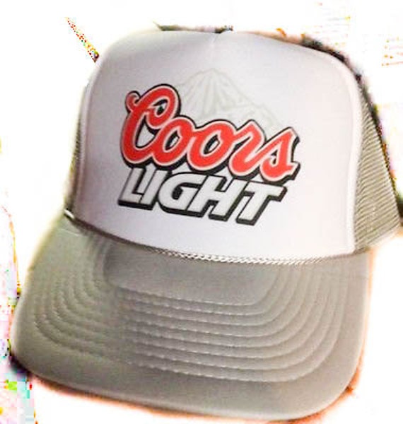 Coors Light beer Trucker Hat Mesh Hat Snap Back by TruckerhatUSA