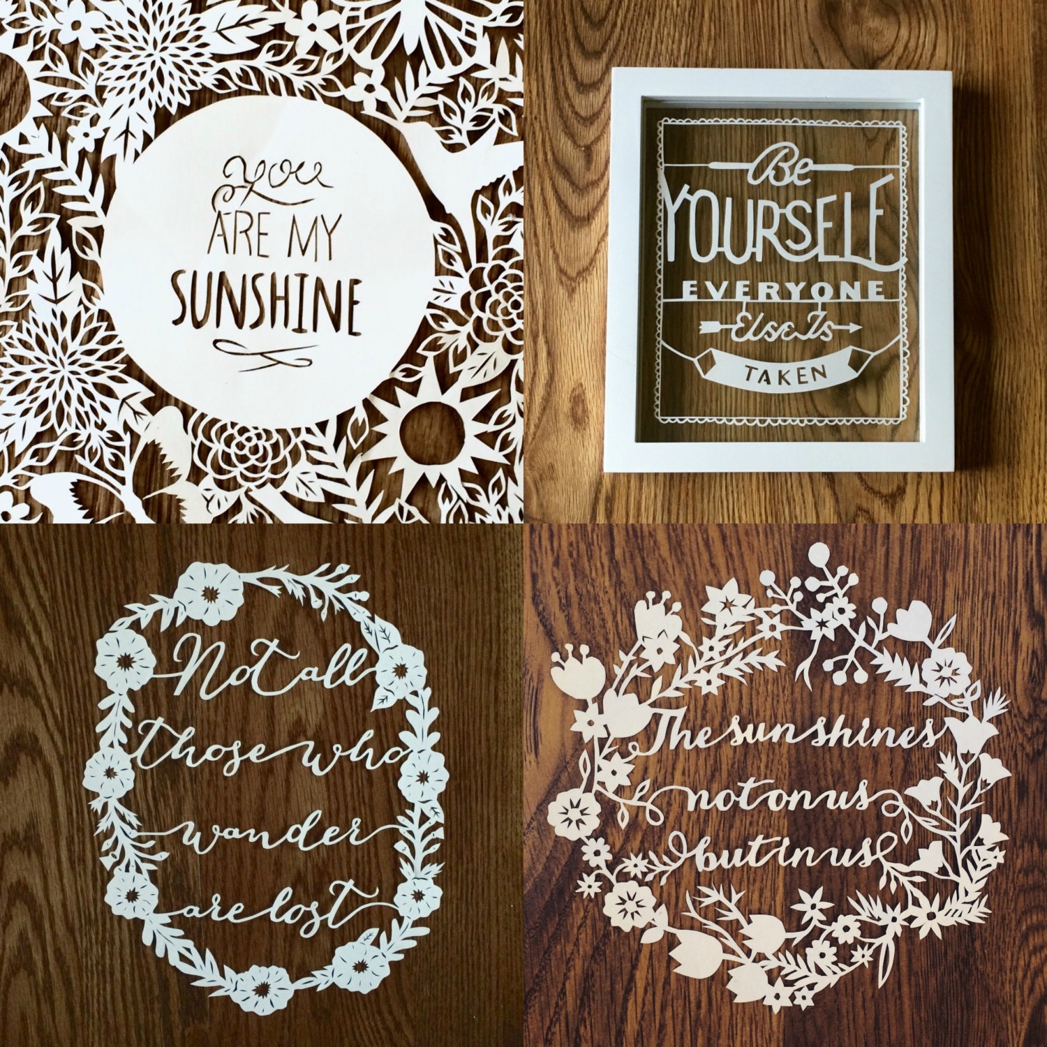 Custom Papercut Quote by PapercutsBySteph on Etsy