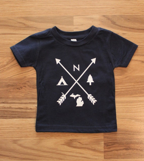 Michigan Camping T Shirt Hipster Toddler Tee Michigan Summer