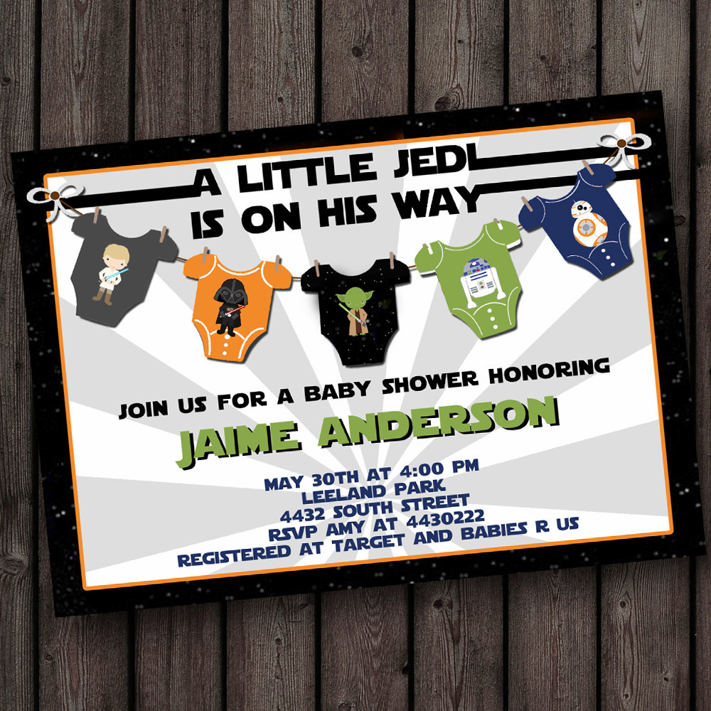 Star Wars Baby Shower Invitations 3