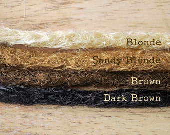 Dreadlock Extensions Crocheted x 10 dreads, 50cm/20inches long single ended synthetic dreads