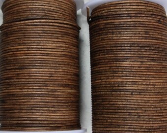 1.5mm dyed sippa brown premium leather- 10 meters / 32.5 feet