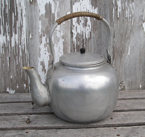 Vintage Aluminum Kettle Large 8 Liter Aluminum Kettle With
