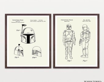 Boba Fett Poster - Star Wars Art - Star Wars Patent - Star Wars Poster Boba Fett - Boba Fett Patent - Boba Fett Wall Art - Boba Fett Helmet