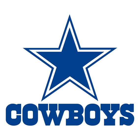 Dallas Cowboys Decal Sticker Single Color by Vaultvinylgraphics