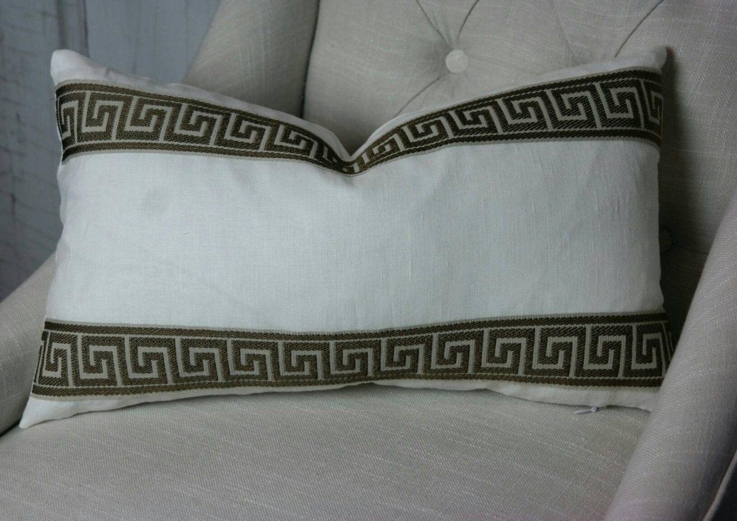 Designer Pillows Greek Key Pillow Cover Designer by ItsSewSandiLee