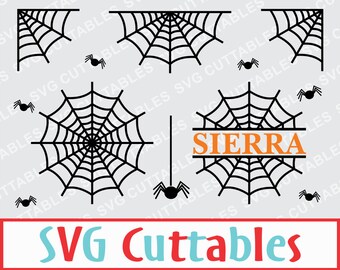 Halloween, Spider Web, Spider, SVG, EPS, DXF, Vector, Digital Cut File
