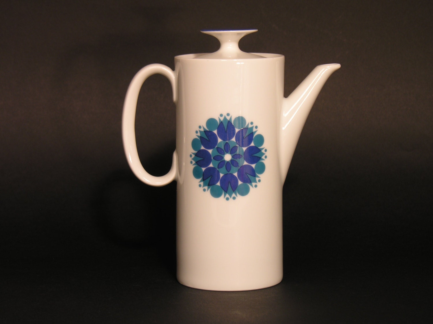 Porcelain Teapot Modern Vintage 1960 Made in Germany Teapot