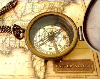 Compass, Personalized Engraved Compass, Wedding Gift, Anniversary Gift, Groomsmen, Fathers Day Gift