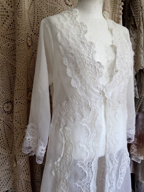 Wedding lace cardigan long bridal coat unique by RAWRAGSbyPK
