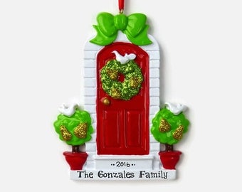 Partridge in a Pear Tree Door Personalized Ornament - New Home - First Apartment - Hand Personalized Christmas Ornament